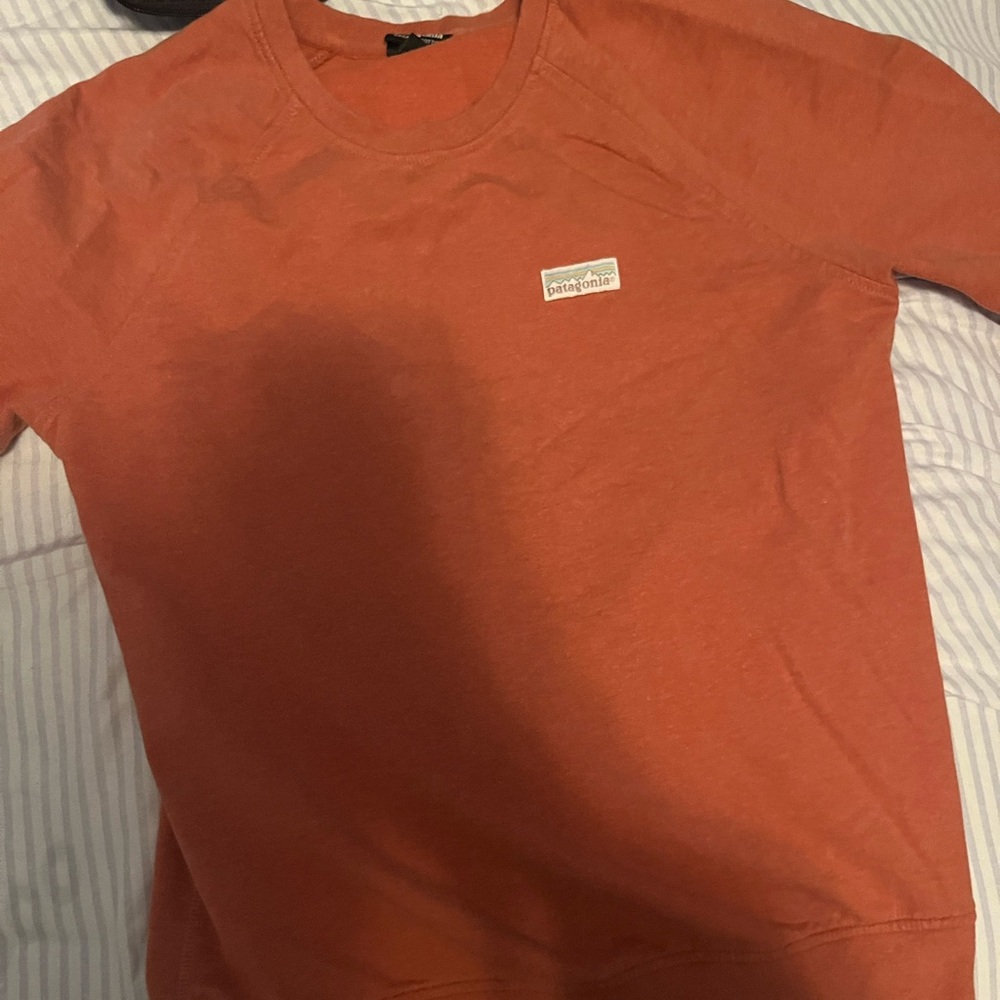 Patagonia Organic Cotton Rust Crewneck Sweatshirt, Women's Small